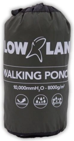 LOWLAND OUTDOOR® Wandelponcho - 100% Waterdicht (10.000mm) - Ademend (8.000g/M²) PFAS Vrij! Medium -Bo Camp Goedkope Winkel 633x1200 4
