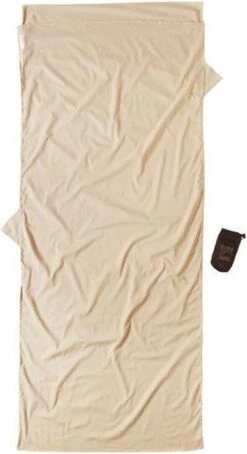 Cocoon TravelSheet - Lakenzak - Egyptisch Katoen - Beige -Bo Camp Goedkope Winkel 653x1200 1