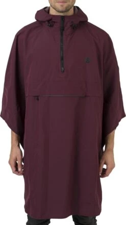AGU Grant Regenponcho Essential Unisex - Bordeaux - One Size - Dames & Heren - Waterdicht & Ademend -Bo Camp Goedkope Winkel 672x1200 1