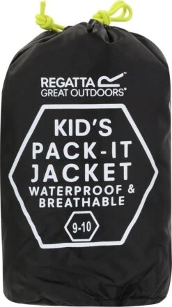 Regatta Pack It III Regenjas Junior Jas - Maat 164 - Unisex - Zwart -Bo Camp Goedkope Winkel 674x1200 8