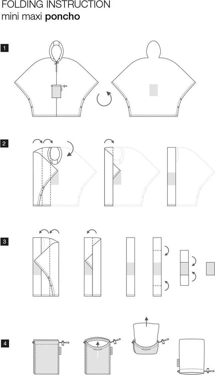 Reisenthel Mini Maxi Poncho Regenponcho - Opvouwbaar - Signature Navy Blauw 5 Reisenthel Mini Maxi Poncho Regenponcho - Opvouwbaar - Signature Navy Blauw - Afbeelding 5