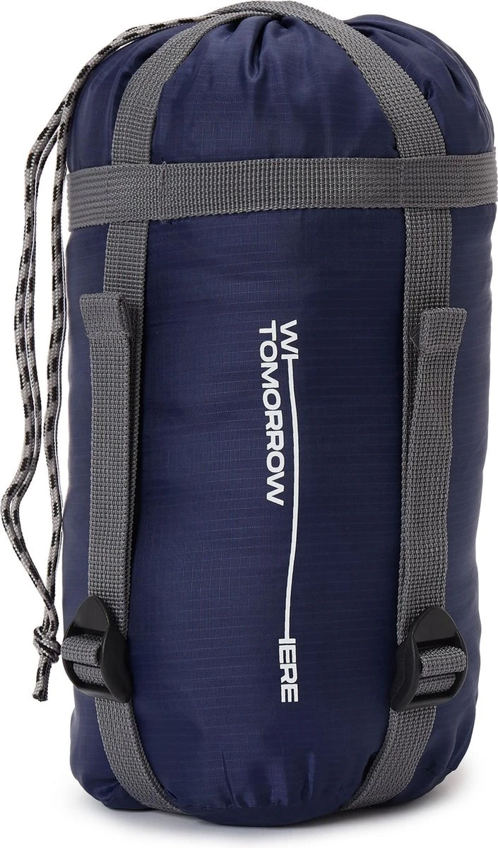 Where Tomorrow Outdoor Slaapzak | Klein En Zacht | 220 X 80 Cm X 50 Cm, Inclusief Opbergzak |ingepakt 26 X 14 Cm | 700g | Marineblauw 2 Where Tomorrow Outdoor Slaapzak | Klein En Zacht | 220 X 80 Cm X 50 Cm, Inclusief Opbergzak |ingepakt 26 X 14 Cm | 700g | Marineblauw - Afbeelding 2