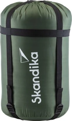 Skandika Vegas-R XXL Slaapzak - Mummieslaapzakken – Slaapzakken Volwassen – Maat XXL – Mummie Slaapzak - Unisex - Katoen, Luxe Kwaliteit, Koppelbaar, 3 Seizoenen, 220 X 110 Cm, -12° Tot -15°C, Outdoor Kampeerslaapzak – Ritssluiting Rechts - Groen -Bo Camp Goedkope Winkel 715x1200 1