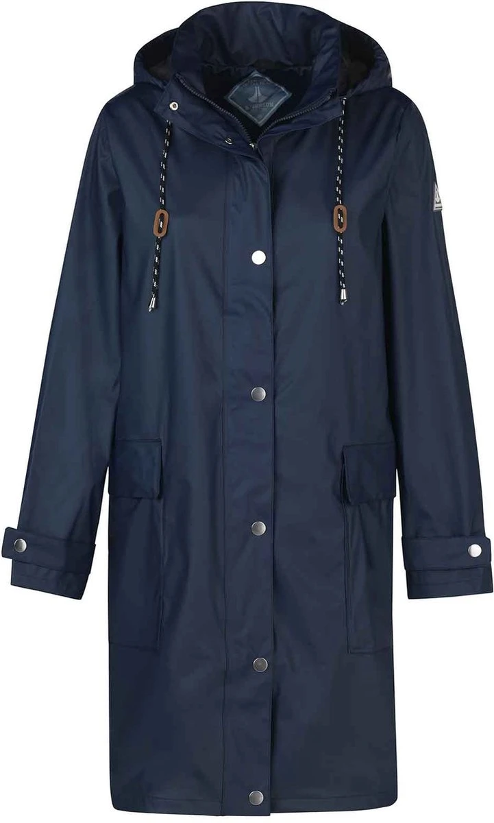 BJØRNSON Släppa PU Parka Jas / Regenjas Dames - Waterdicht - Maat 50 - Blauw 1 BJØRNSON Släppa PU Parka Jas / Regenjas Dames - Waterdicht - Maat 50 - Blauw