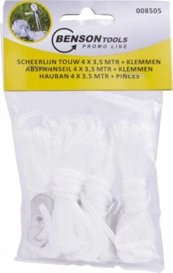 Benson Touw Scheerlijn 3.5 Meter + Klemmen - 4 Stuks -Bo Camp Goedkope Winkel 760x1200