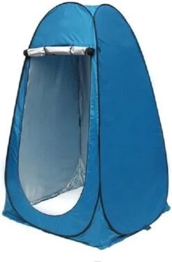 Merkloos 4 In 1 Pop-up Douchetent Voor Omkleden, Douchen, Toilet En Opslag - 1 Persoons Tent - Camping Douche En Omkleedtent - Inclusief Haringen En Draagtas - 190 X 110 X 110 Cm Blauw -Bo Camp Goedkope Winkel 788x1200