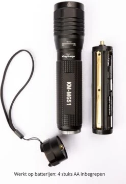Led Zaklamp - Zeer Fel 2000 Lumen - Inclusief 4 AA Batterijen - King Mungo Zaklampen -Bo Camp Goedkope Winkel 823x1200 3