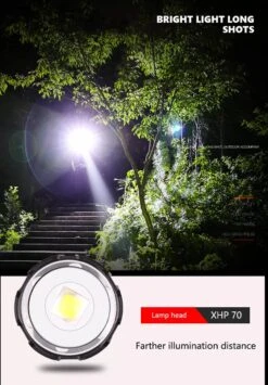 Merkloos Led-zaklamp 15000, Lumen 4200 XHP70.4 PROFESSIONAL-XLED - Oplaadbaar USB Zoeklicht - CE Gekeurd. 9 Merkloos Led-zaklamp 15000, Lumen 4200 XHP70.4 PROFESSIONAL-XLED - Oplaadbaar USB Zoeklicht - CE Gekeurd. -Bo Camp Goedkope Winkel 834x1200 5