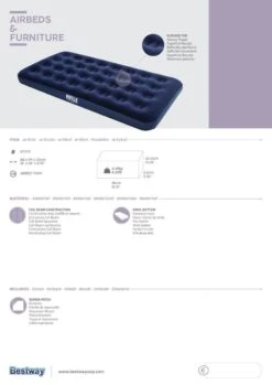 Pavillo Twin Luchtbed - 1-Persoons - 188x99x22 Cm -Bo Camp Goedkope Winkel 849x1200 6
