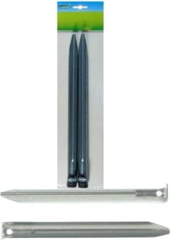 Merkloos 10x Tent Haringen Van Metaal Halfrond 30 Cm - Tentharingen - Kampeerspullen - Tent Opzetten Camping/outdoor Benodigdheden