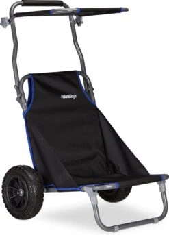 Relaxdays Strandkar Opvouwbaar - Strandstoel Met Zonnedak - Strand Stoel Op Wielen -Bo Camp Goedkope Winkel 864x1200 1