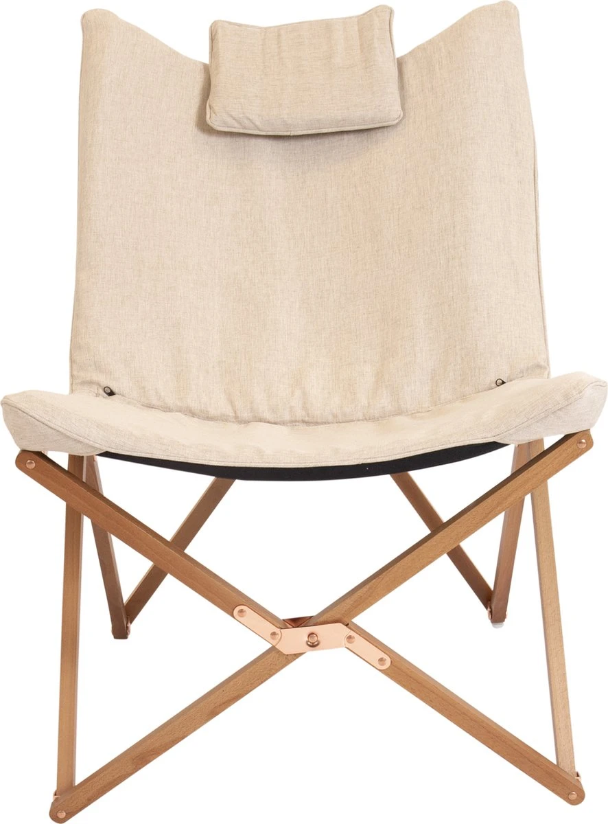 Bo-Camp Urban Outdoor Collection - Relaxstoel - Bloomsbury - M - Oxford Polyester - Beige 1 Bo-Camp Urban Outdoor Collection - Relaxstoel - Bloomsbury - M - Oxford Polyester - Beige