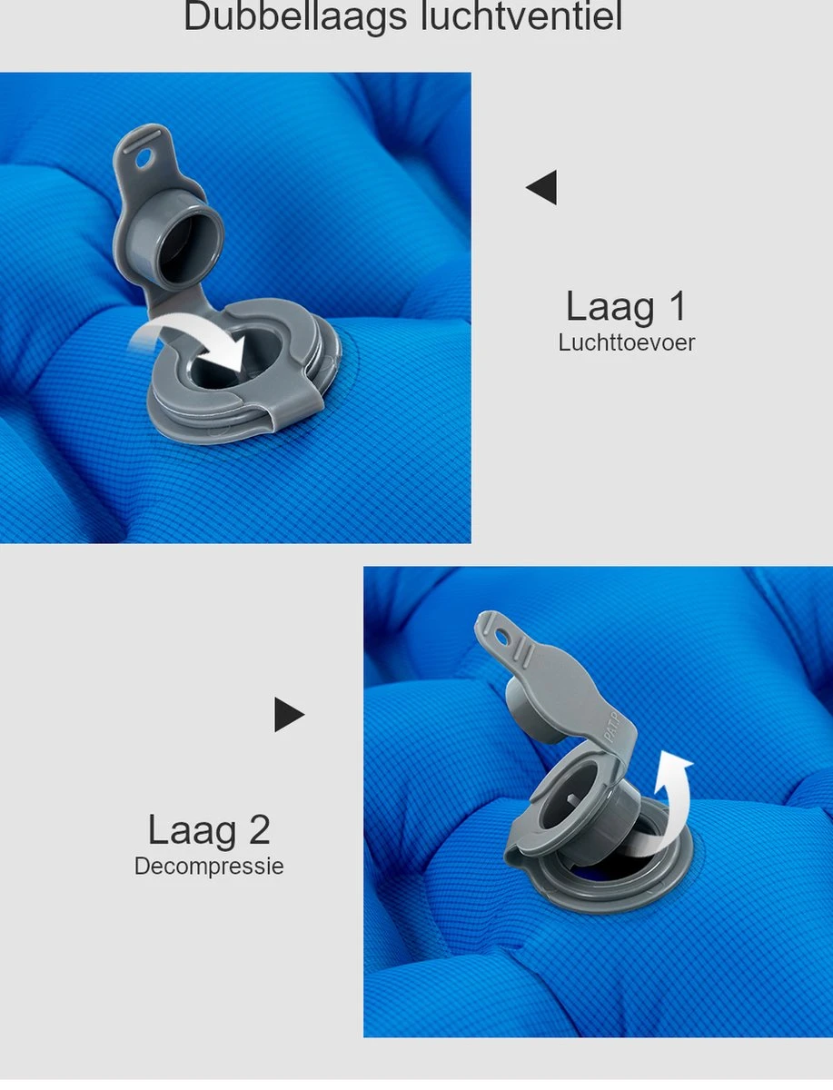 Hikr® Luchtbed - Slaapmat - Opblaasbaar Matras - Lichtgewicht - Outdoor - Camping - Hiking & Wandelen 6 Hikr® Luchtbed - Slaapmat - Opblaasbaar Matras - Lichtgewicht - Outdoor - Camping - Hiking & Wandelen - Afbeelding 6