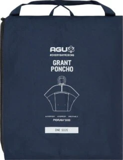 AGU Grant Regenponcho Essential Unisex - Navy Blauw - One Size - Dames & Heren - Waterdicht & Ademend -Bo Camp Goedkope Winkel 921x1200