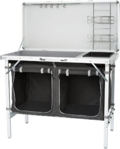 Campart Campingkeuken KI-0757 – Complete Keuken En Campingkast – Opvouwbaar En Inclusief Draagtas - Grijs -Bo Camp Goedkope Winkel 969x1200 1