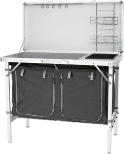 Campart Campingkeuken KI-0757 – Complete Keuken En Campingkast – Opvouwbaar En Inclusief Draagtas - Grijs -Bo Camp Goedkope Winkel 969x1200 2